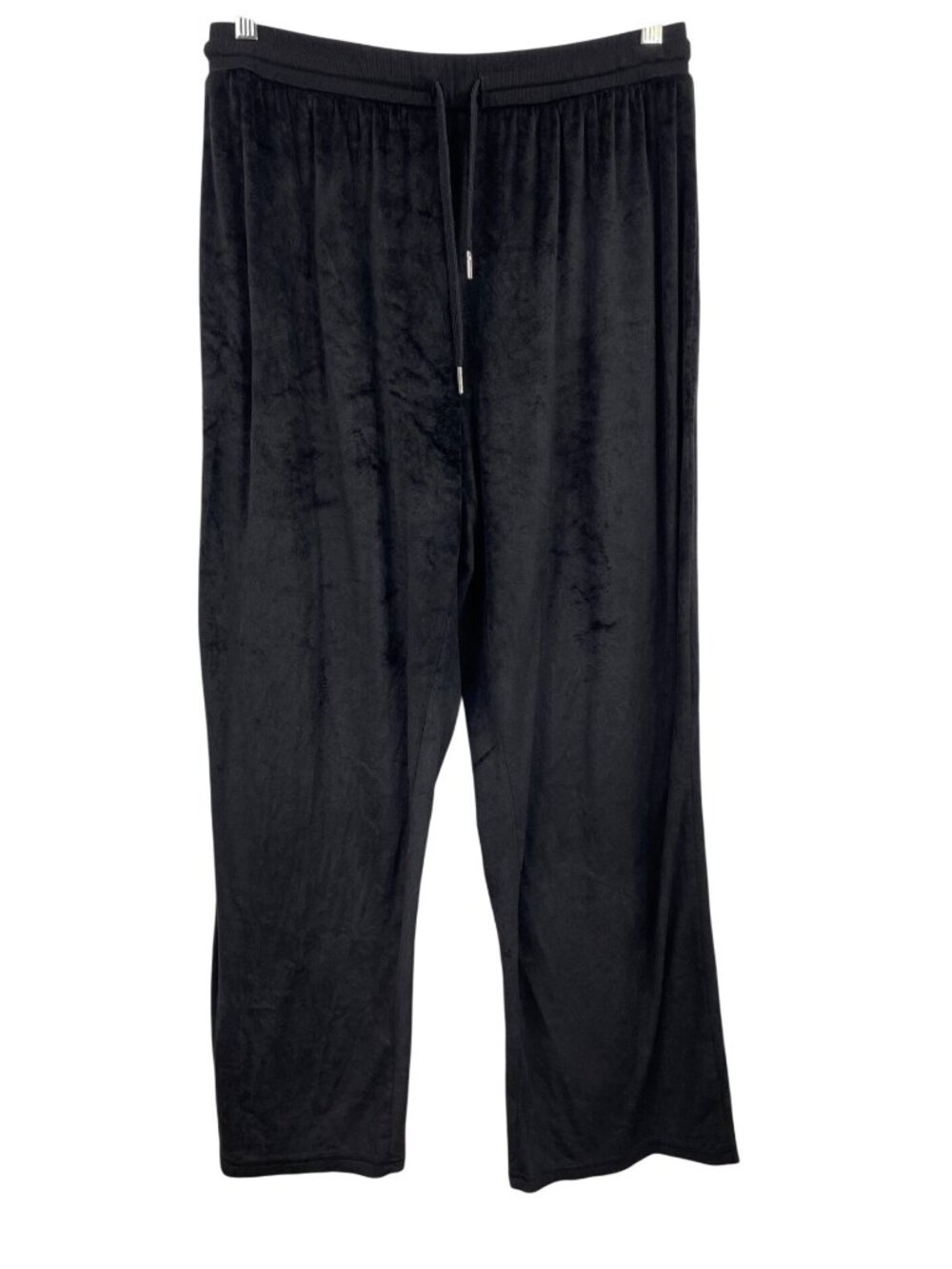 Juicy Couture Black Velour Rhinestone Logo Lounge Pants XL